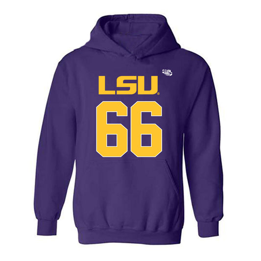 LSU - NCAA Football : Will Campbell - Replica Shersey Hooded Sweatshirt