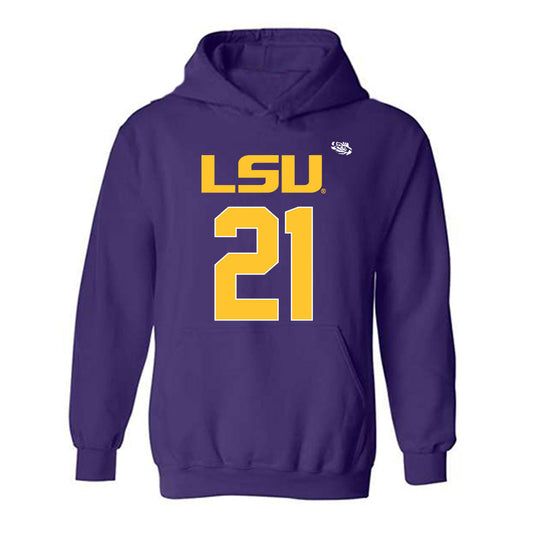 LSU - NCAA Football : Michael Turner - Replica Shersey Hooded Sweatshirt