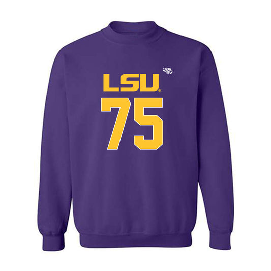 LSU - NCAA Football : Weston Davis - Replica Shersey Crewneck Sweatshirt-0