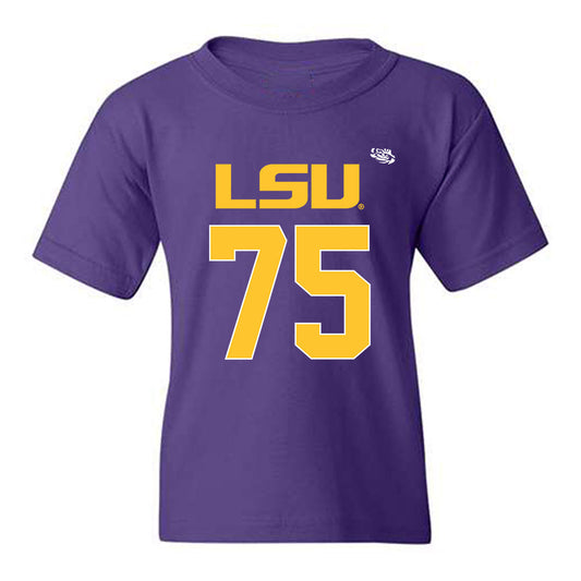 LSU - NCAA Football : Weston Davis - Replica Shersey Youth T-Shirt-0