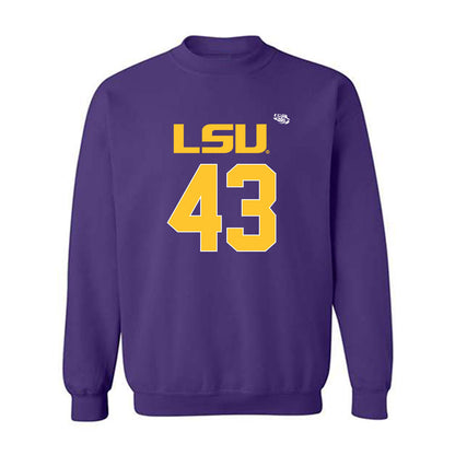 LSU - NCAA Football : Matt Jayne Jr - Replica Shersey Crewneck Sweatshirt