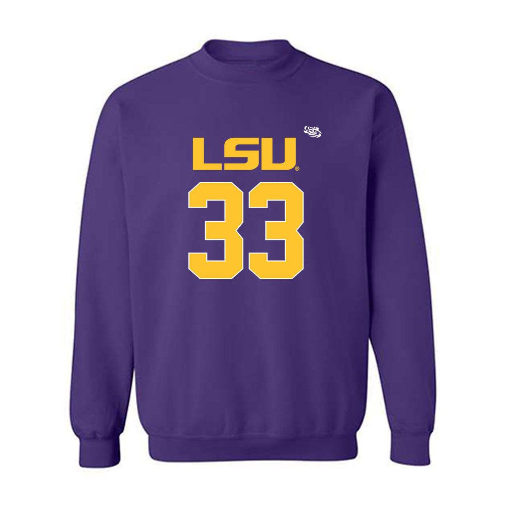 LSU - NCAA Football : David Kency - Replica Shersey Crewneck Sweatshirt-0