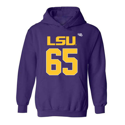 LSU - NCAA Football : Paul Mubenga - Replica Shersey Hooded Sweatshirt-0