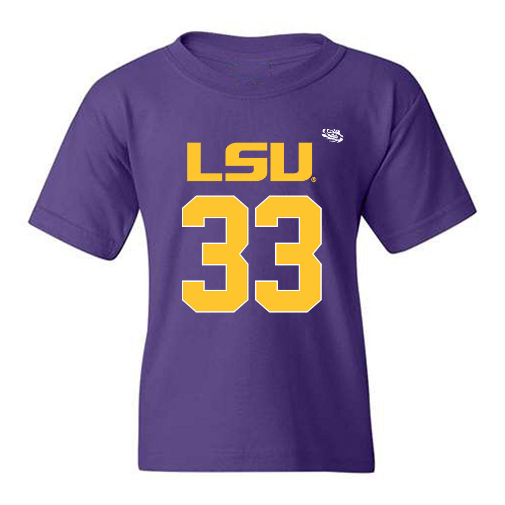 LSU - NCAA Football : David Kency - Replica Shersey Youth T-Shirt-0