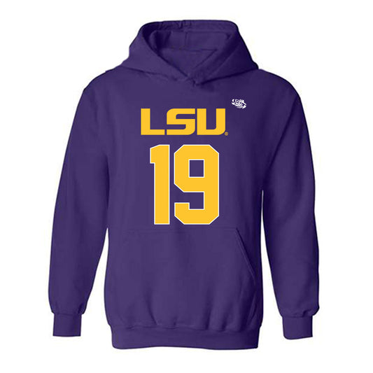 LSU - NCAA Football : Javen Nicholas - Replica Shersey Hooded Sweatshirt