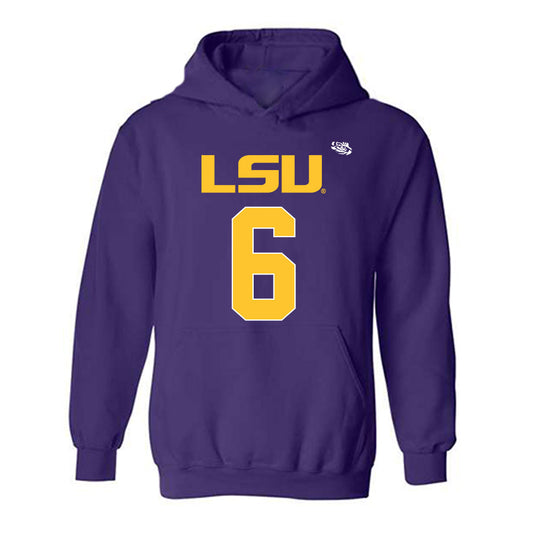 LSU - NCAA Football : Barion Brown - Replica Shersey Hooded Sweatshirt-0