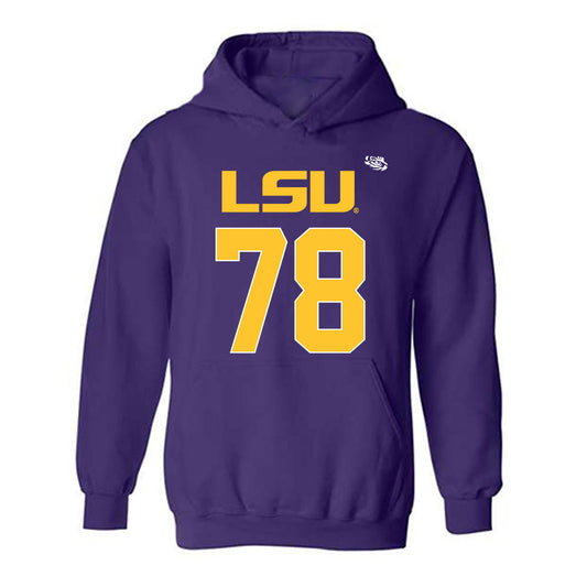 LSU - NCAA Football : Coen Echols - Replica Shersey Hooded Sweatshirt-0