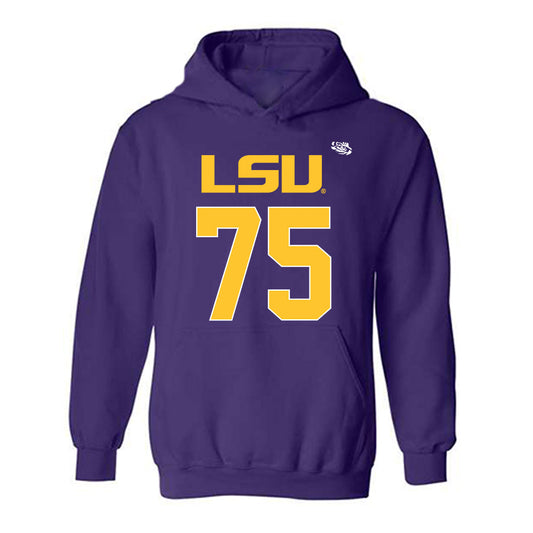 LSU - NCAA Football : Weston Davis - Replica Shersey Hooded Sweatshirt-0