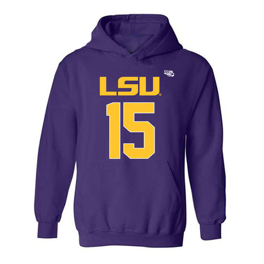 LSU - NCAA Football : Jaiden Braker - Replica Shersey Hooded Sweatshirt-0