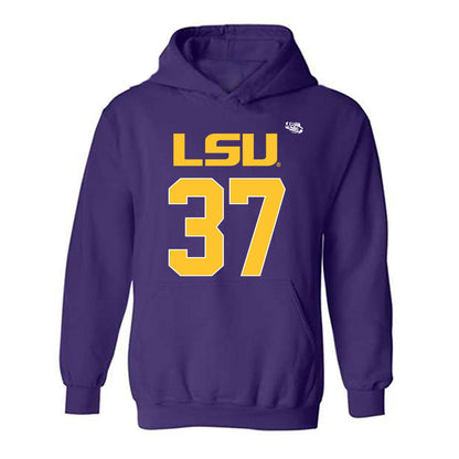 LSU - NCAA Football : Craig Walton Jr - Replica Shersey Hooded Sweatshirt