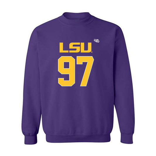 LSU - NCAA Football : Dylan Carpenter - Replica Shersey Crewneck Sweatshirt-0