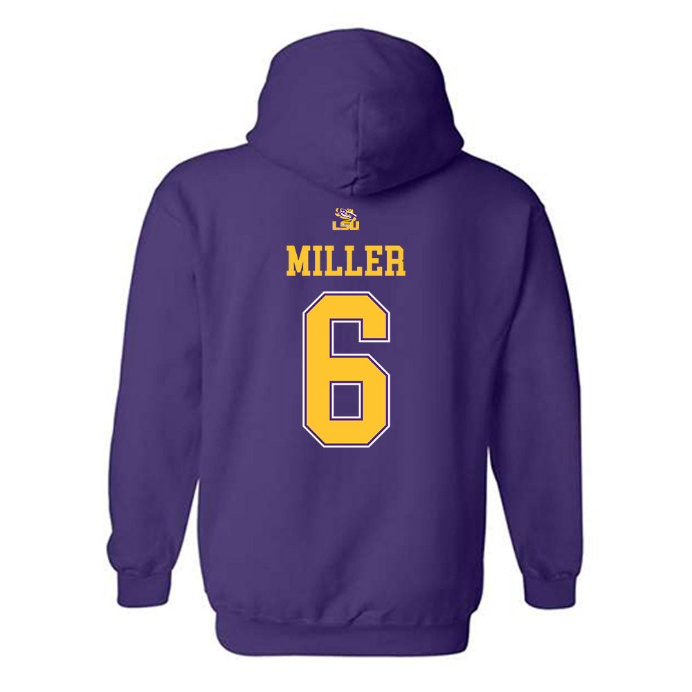 LSU - NCAA Men's Basketball : Robert Miller - Replica Shersey Hooded Sweatshirt