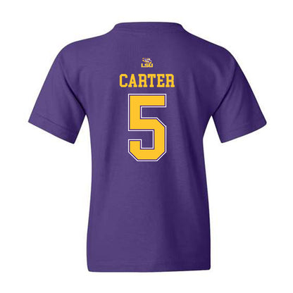 LSU - NCAA Men's Basketball : Cam Carter - Replica Shersey Youth T-Shirt