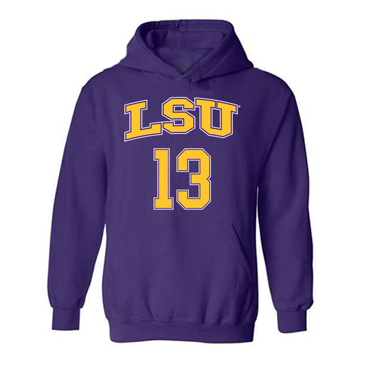 LSU - NCAA Men's Basketball : Matthew Gilhool - Replica Shersey Hooded Sweatshirt-0