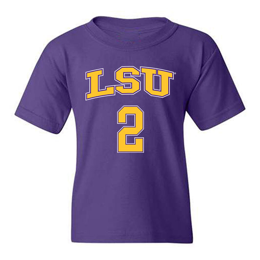 LSU - NCAA Men's Basketball : Jalen Reece - Replica Shersey Youth T-Shirt-0