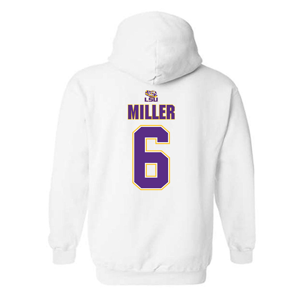 LSU - NCAA Men's Basketball : Robert Miller - Replica Shersey Hooded Sweatshirt