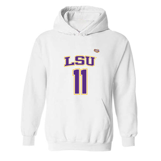 LSU - NCAA Men's Basketball : Dedan Thomas Jr. - Replica Shersey Hooded Sweatshirt-0