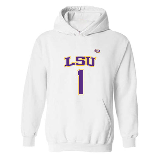 LSU - NCAA Men's Basketball : Mike Nwoko - Replica Shersey Hooded Sweatshirt-0