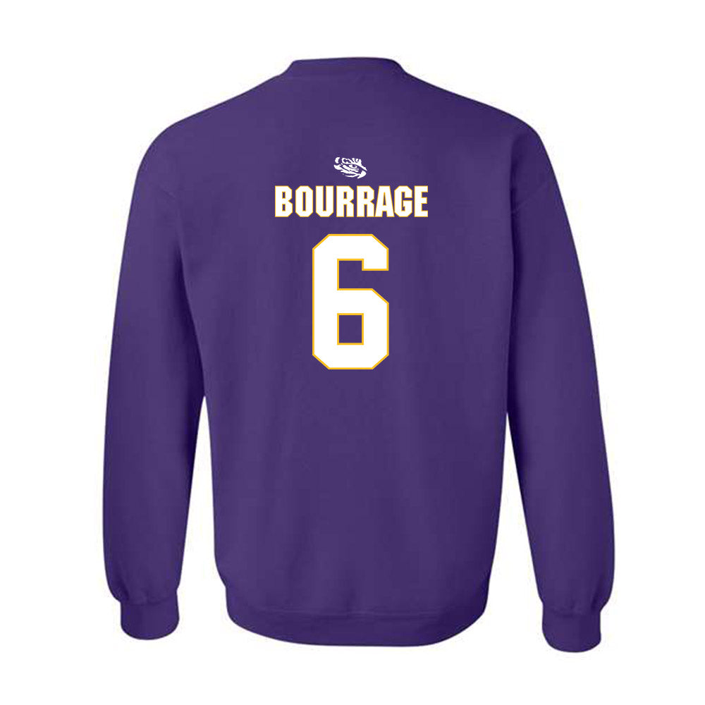 LSU - NCAA Women's Basketball : Divine Bourrage - Replica Shersey Crewneck Sweatshirt-1