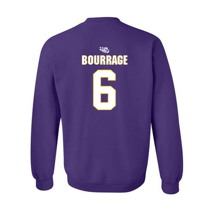 LSU - NCAA Women's Basketball : Divine Bourrage - Replica Shersey Crewneck Sweatshirt-1