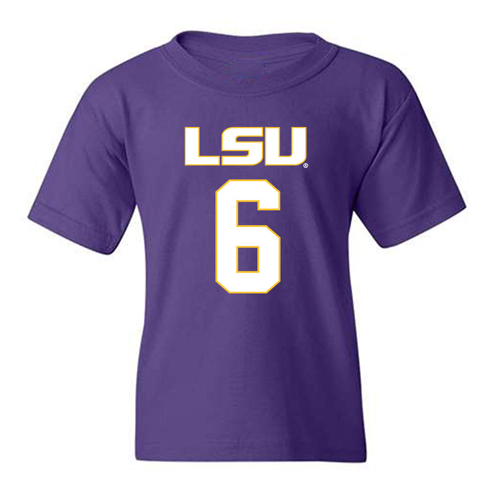LSU - NCAA Women's Basketball : Divine Bourrage - Replica Shersey Youth T-Shirt-0