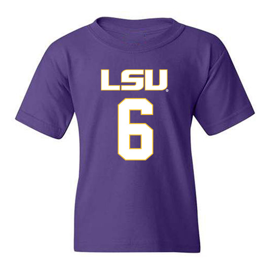 LSU - NCAA Women's Basketball : Divine Bourrage - Replica Shersey Youth T-Shirt-0