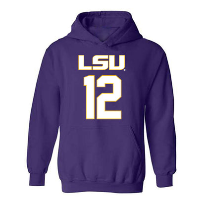 LSU - NCAA Women's Basketball : Mikaylah Williams - Replica Shersey Hooded Sweatshirt-0