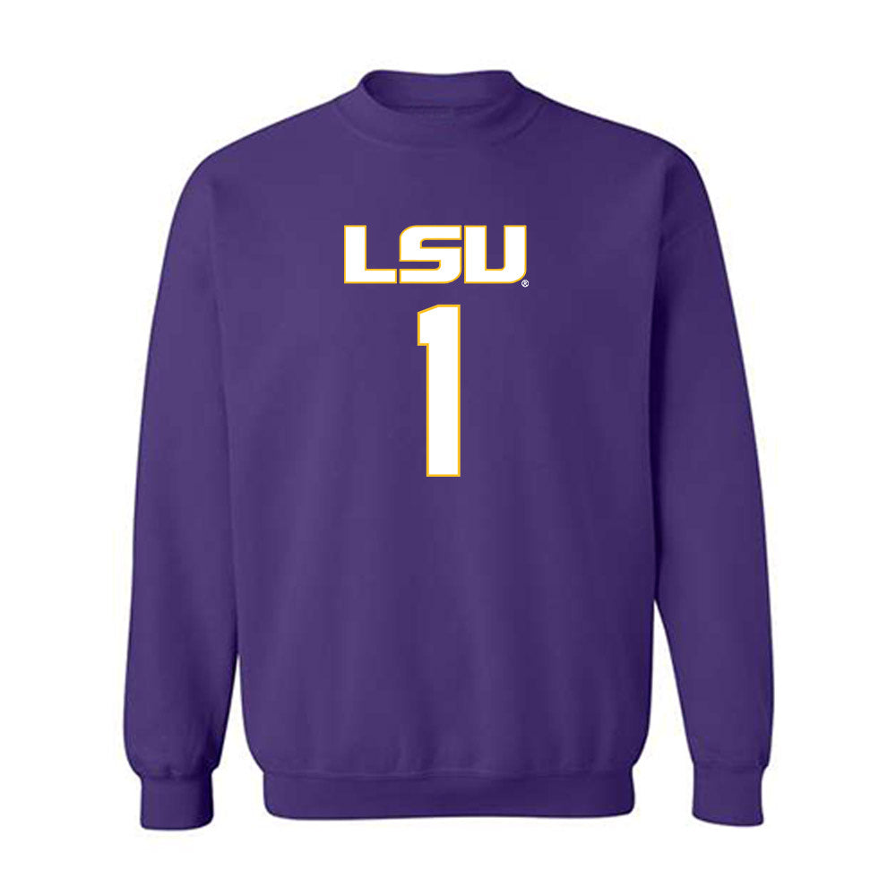 LSU - NCAA Women's Basketball : Amiya Joyner - Replica Shersey Crewneck Sweatshirt-0
