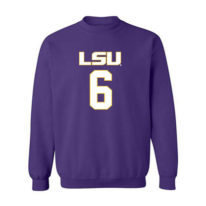 LSU - NCAA Women's Basketball : Divine Bourrage - Replica Shersey Crewneck Sweatshirt-0