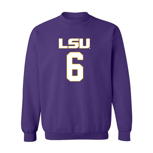 LSU - NCAA Women's Basketball : Divine Bourrage - Replica Shersey Crewneck Sweatshirt-0