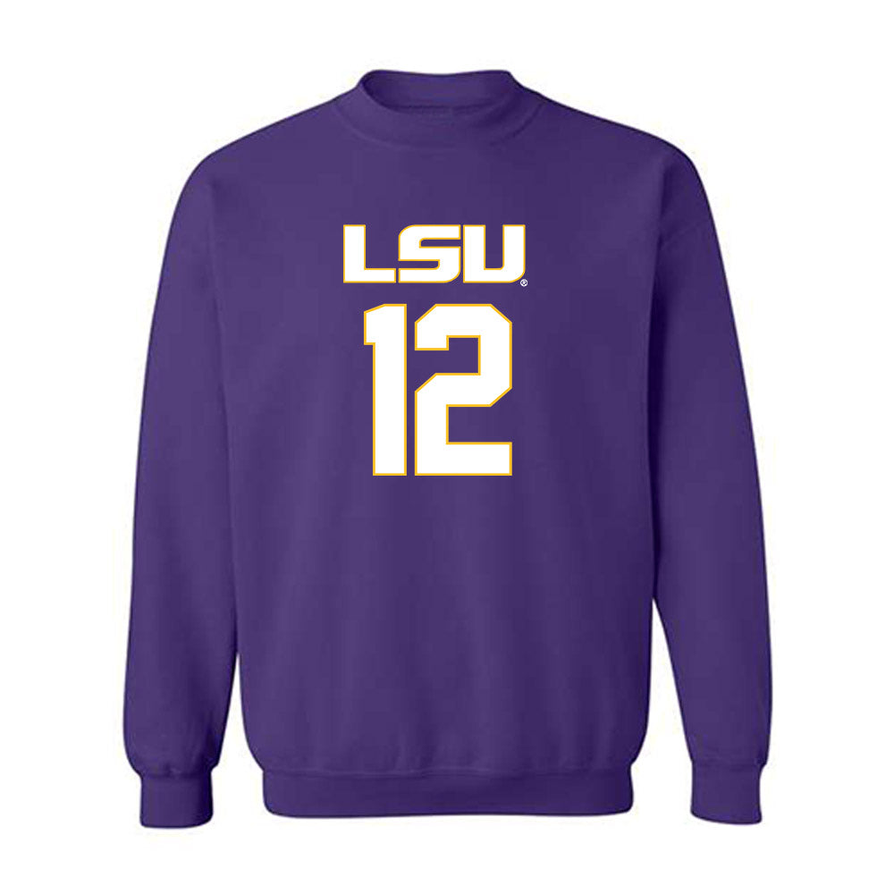 LSU - NCAA Women's Basketball : Mikaylah Williams - Replica Shersey Crewneck Sweatshirt-0