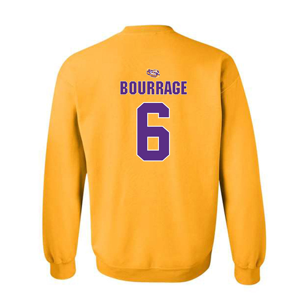 LSU - NCAA Women's Basketball : Divine Bourrage - Replica Shersey Crewneck Sweatshirt-1