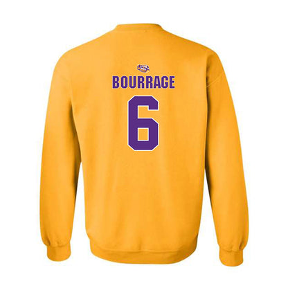 LSU - NCAA Women's Basketball : Divine Bourrage - Replica Shersey Crewneck Sweatshirt-1