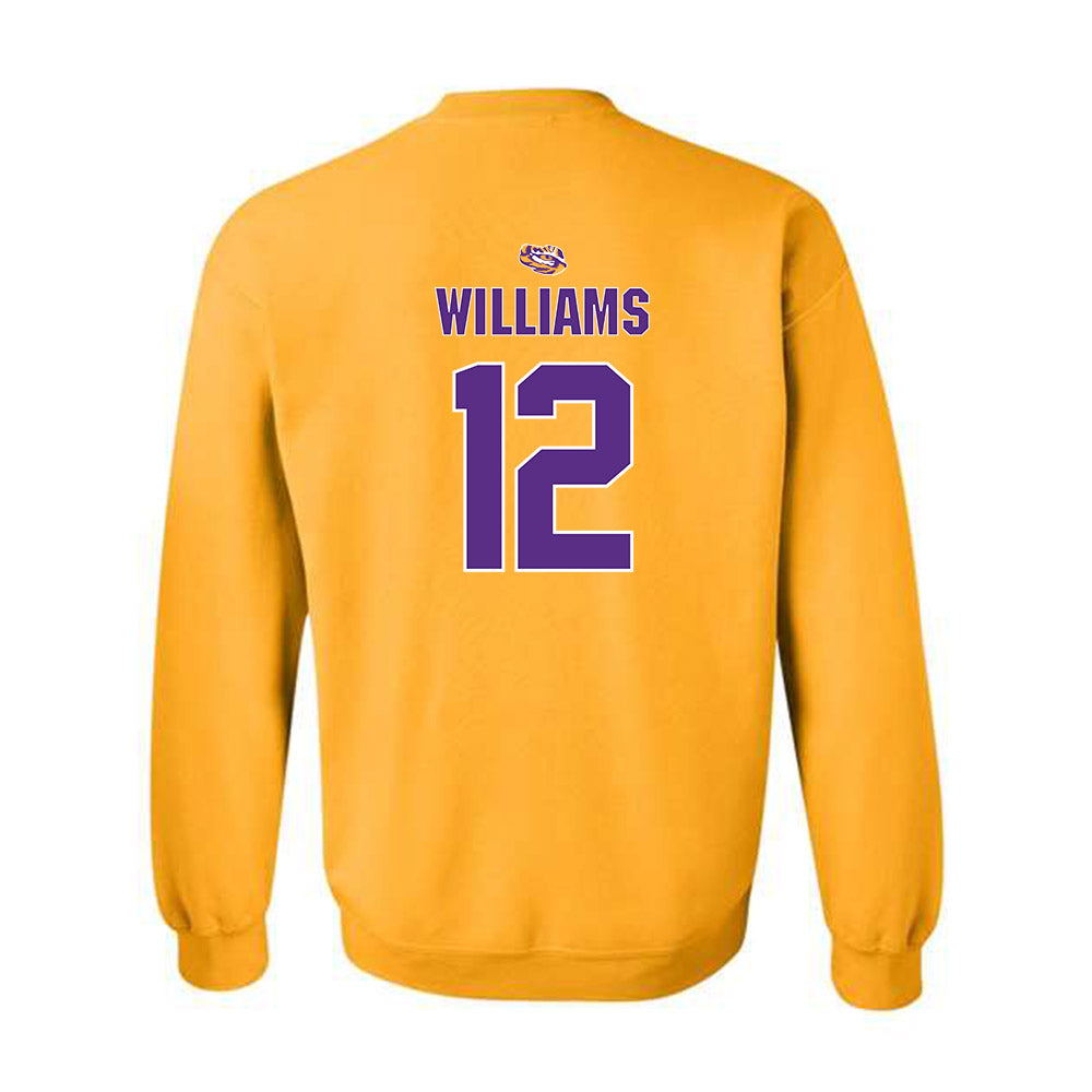 LSU - NCAA Women's Basketball : Mikaylah Williams - Replica Shersey Crewneck Sweatshirt-1