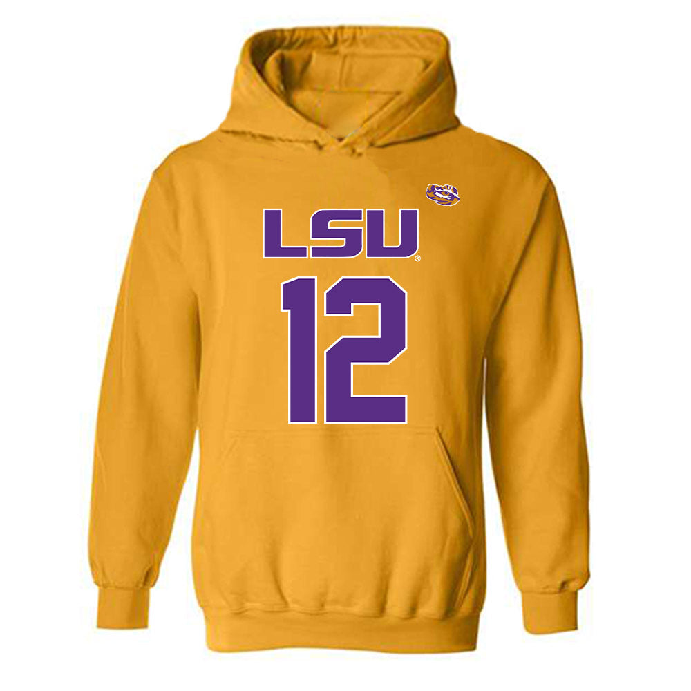 LSU - NCAA Women's Basketball : Mikaylah Williams - Replica Shersey Hooded Sweatshirt-0