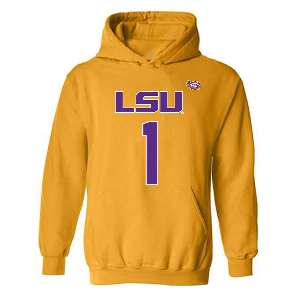 LSU - NCAA Women's Basketball : Amiya Joyner - Replica Shersey Hooded Sweatshirt-0