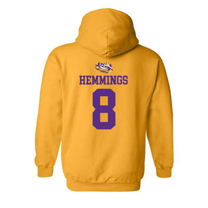 LSU - NCAA Women's Volleyball : Ella Hemmings - Replica Shersey Hooded Sweatshirt