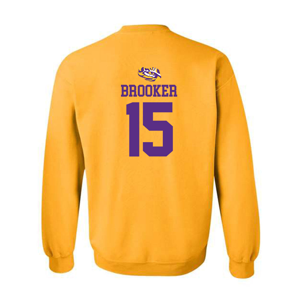 LSU - NCAA Women's Volleyball : Lauren Brooker - Replica Shersey Crewneck Sweatshirt-1