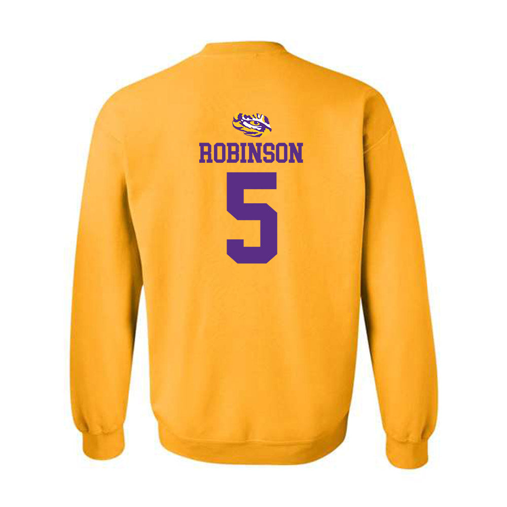 LSU - NCAA Women's Volleyball : Jurnee Robinson - Replica Shersey Crewneck Sweatshirt