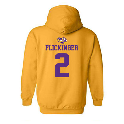 LSU - NCAA Women's Volleyball : Paige Flickinger - Replica Shersey Hooded Sweatshirt