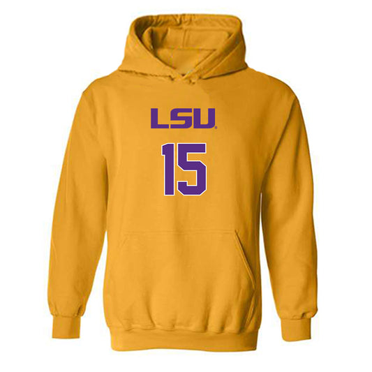 LSU - NCAA Women's Volleyball : Bri Zamora - Replica Shersey Hooded Sweatshirt