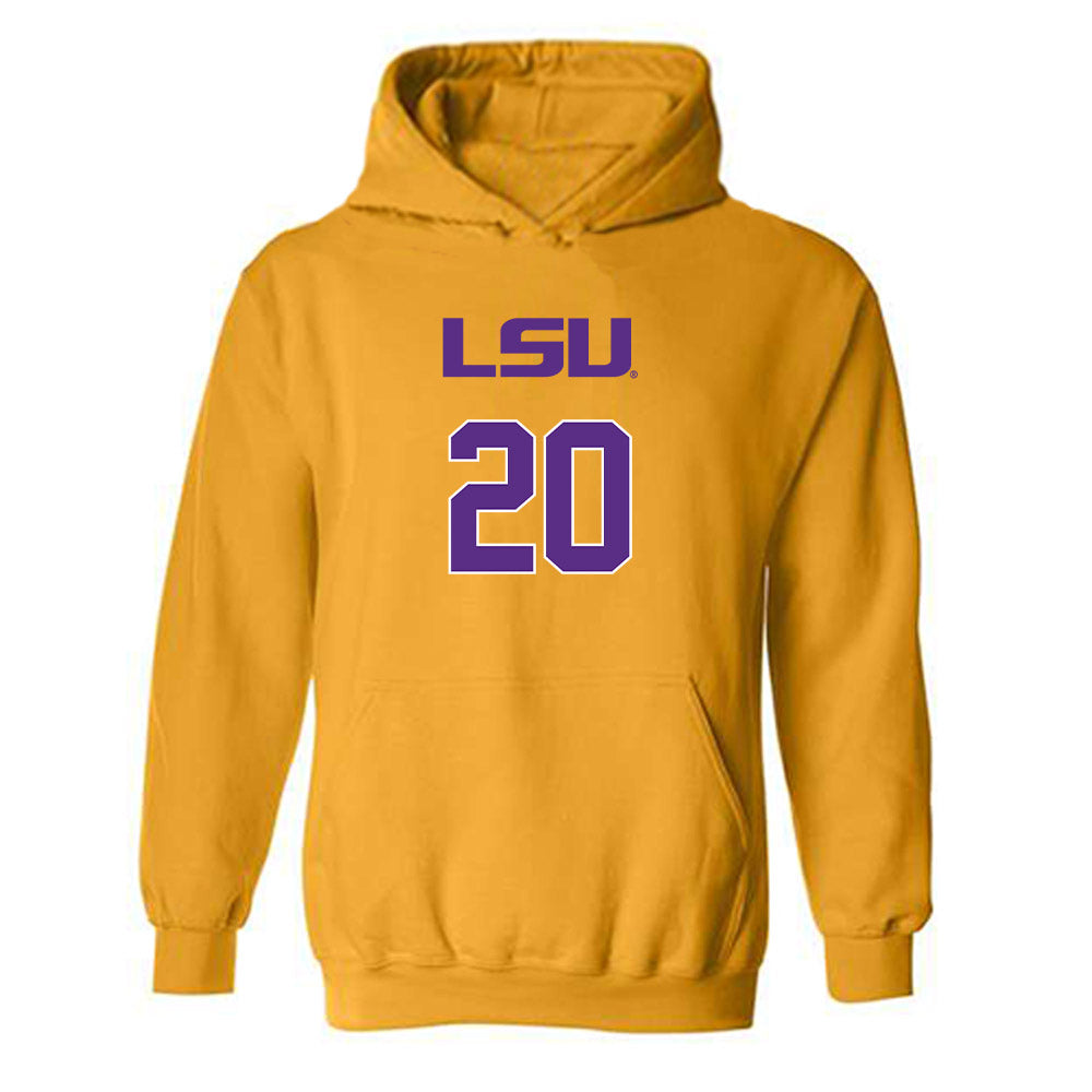 LSU - NCAA Women's Volleyball : Mika Rome - Replica Shersey Hooded Sweatshirt