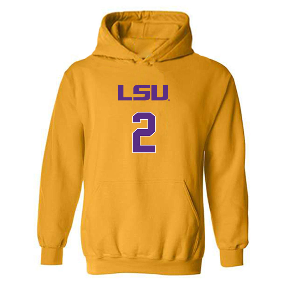 LSU - NCAA Women's Volleyball : Paige Flickinger - Replica Shersey Hooded Sweatshirt