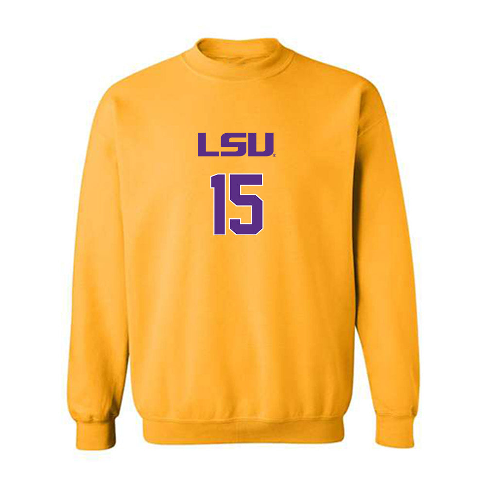 LSU - NCAA Women's Volleyball : Bri Zamora - Replica Shersey Crewneck Sweatshirt