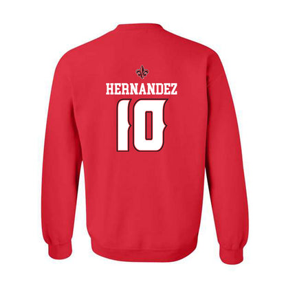 Louisiana - NCAA Baseball : Rigoberto Hernandez - Replica Shersey Crewneck Sweatshirt-1