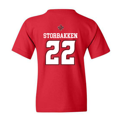 Louisiana - NCAA Baseball : Zach Storbakken - Youth T-Shirt Replica Shersey