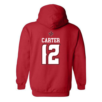 Louisiana - NCAA Baseball : Garret Carter - Replica Shersey Hooded Sweatshirt-1