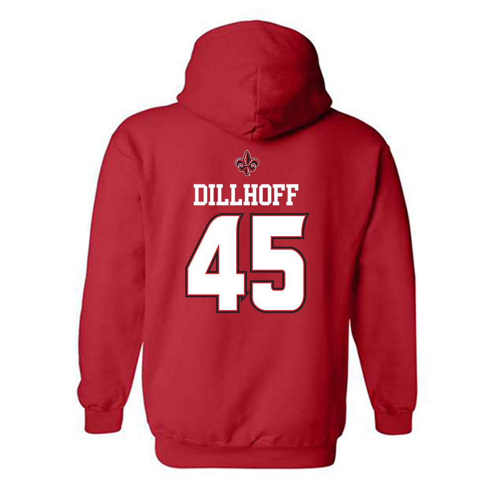 Louisiana - NCAA Baseball : Parker Dillhoff - Replica Shersey Hooded Sweatshirt