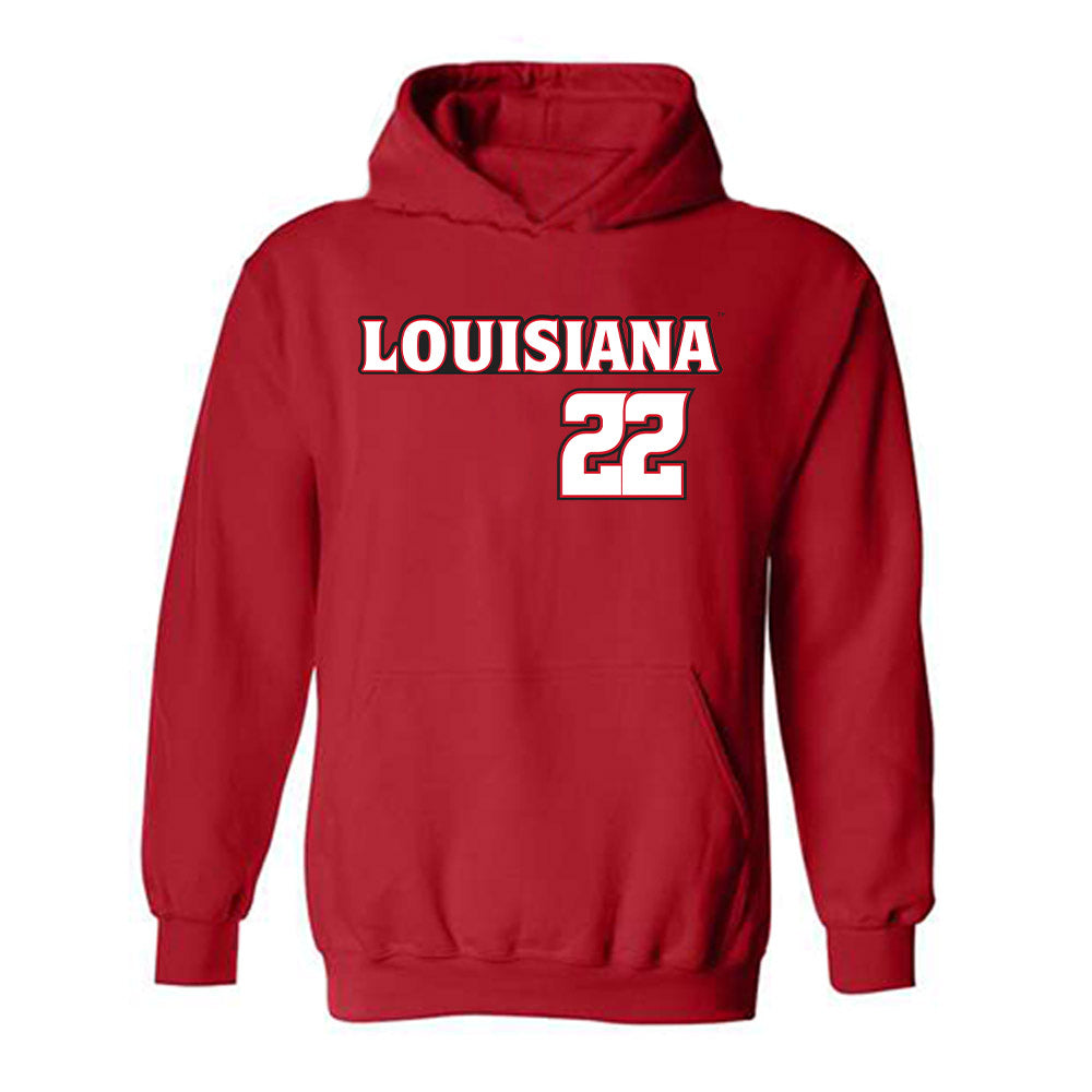 Louisiana - NCAA Baseball : Zach Storbakken - Hooded Sweatshirt Replica Shersey