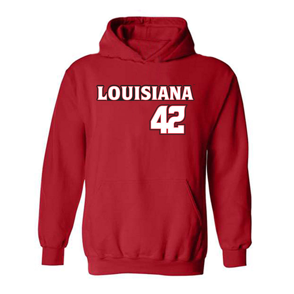 Louisiana - NCAA Baseball : Riley Marcotte - Hooded Sweatshirt Replica Shersey